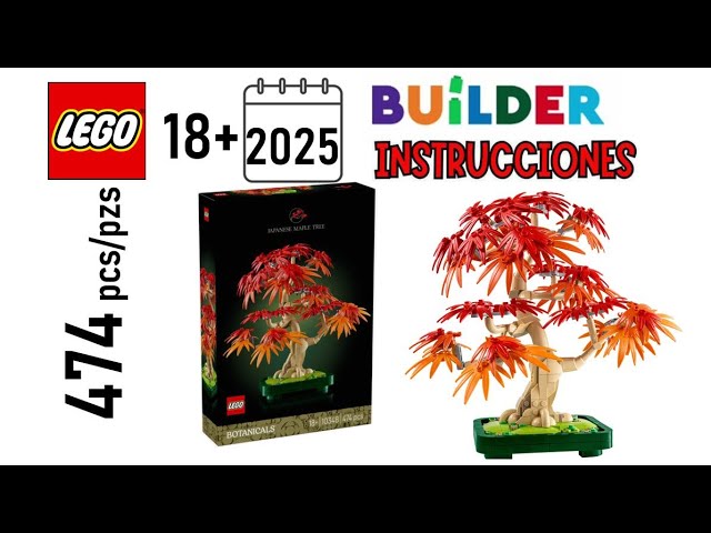 Vídeo relacionado con LEGO Botanical Bonsái de Arce Rojo Japonés - Planta Artificial con Hojas Rojas y Naranjas en Maceta - Maqueta para Construir para Adultos - Regalo de Decoración del Hogar para Mujeres y Hombres 10348