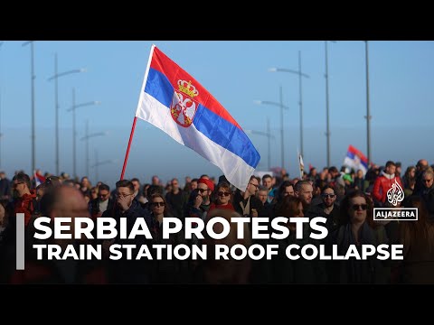 Thousands protest in Serbia to mark three months since deadly roof collapse