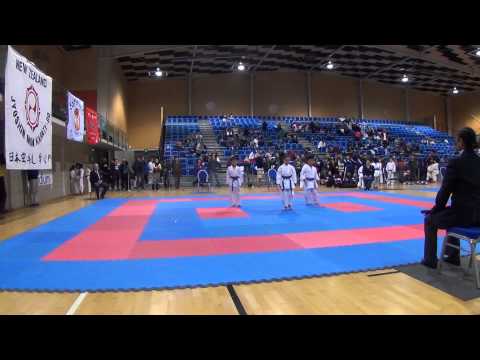 knz nats 12 07 2015 tatami-1 6  9yrs male & female team kata 03 pinan godan - pinan nidan