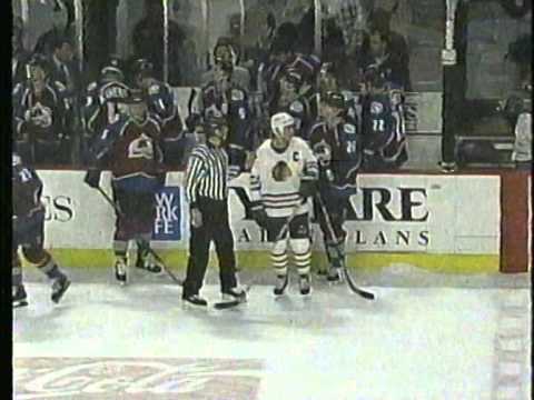 Blackhawks-Avalanche 1996 conference semifinals Game 6 (tying/winning goals)