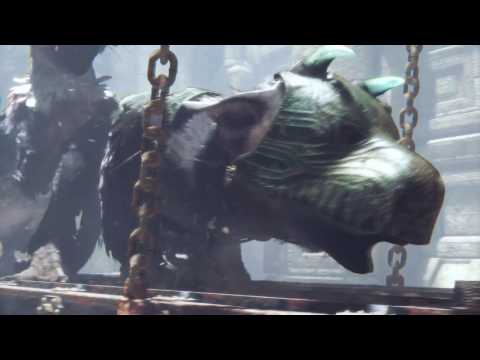 The Last Guardian - Part 12: Armored Trico Fight, Trap Tail In Gate & Push Cart (Knocks Mask Off)