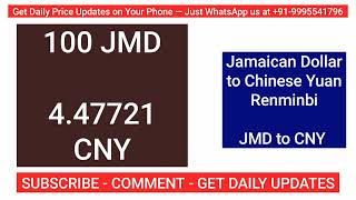 Chinese Yuan to Jamaican Dollar China Currency Exchange Rates Today CNY to JMD