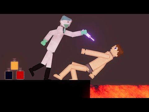 Humans are Experimenting People With Lava in People Playground