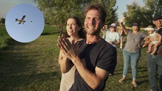 Will the pilot hit the balloon? Gender reveal!
