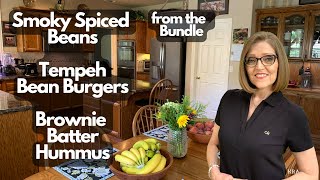 Cooking Demo - Smoky Spiced Beans, Tempeh Bean Burgers, & Dillon's Brownie Batter Hummus