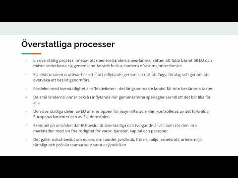 EU-rätt - EU:s historia och beslutsvägar