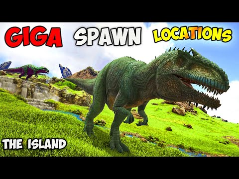 ARK The ISLAND | BEST GIGA Spawn LOCATIONS