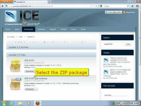 comment installer jce dans joomla 2.5