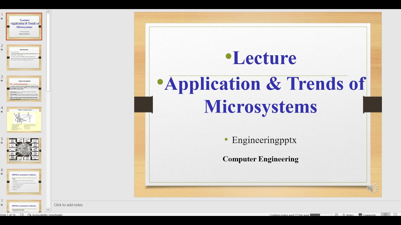 Application & Trends of Microsystems | Introduction to MEMS
