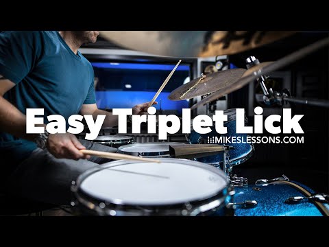 Easy Triplet Lick - Drum Lesson | MikesLessons