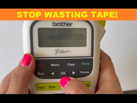 Set Margins and stop wasting tape with the Brother PTH110 P-touch label printer.
