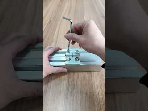 Fullerkreg 2 Stück Scharnier 30 schwarz Profil 30 x 30 Nut 8