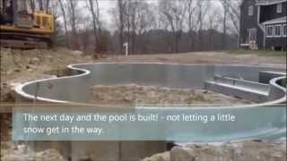 preview picture of video 'Winter In-ground Lagoon Pool Installation By Precision Pool -Middleton MA'
