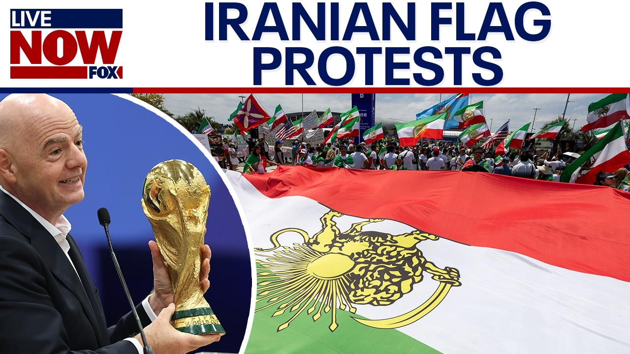World Cup fans defy FIFA ban against pre-revolutionary Iranian flag