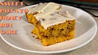 SWEET POTATO HONEY BUN CAKE | GRANDBABY CAKES | EASY HOLIDAY DESSERT