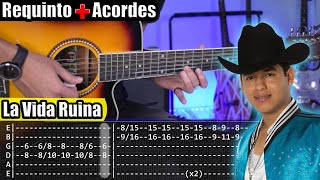 La Vida Ruina - Ariel Camacho x Marca Registrada - Requinto + Acordes | TABS | Tutorial Guitarra