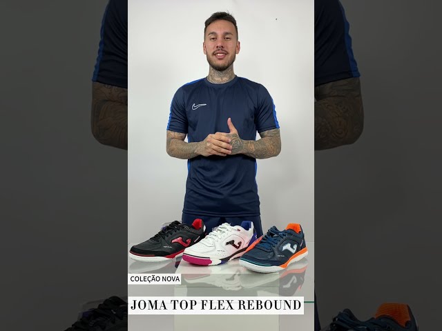 CHUTEIRA FUTSAL JOMA TOP FLEX REBOUND AZUL/LARANJ | ANDRIOLI