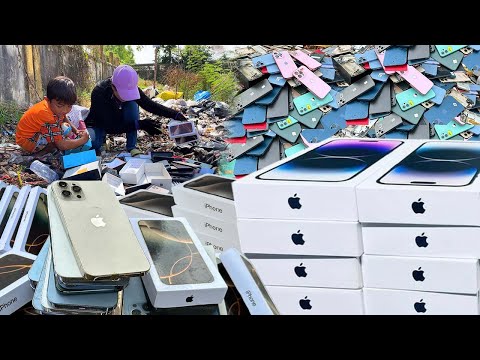 🤑Great Surprise !! iFound Abandoned Many Phone (iphone,11,12...16) in Garbage Dump,Restoration phone