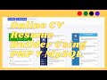 Complete Online CV Resume Builder Using PHP MySQL