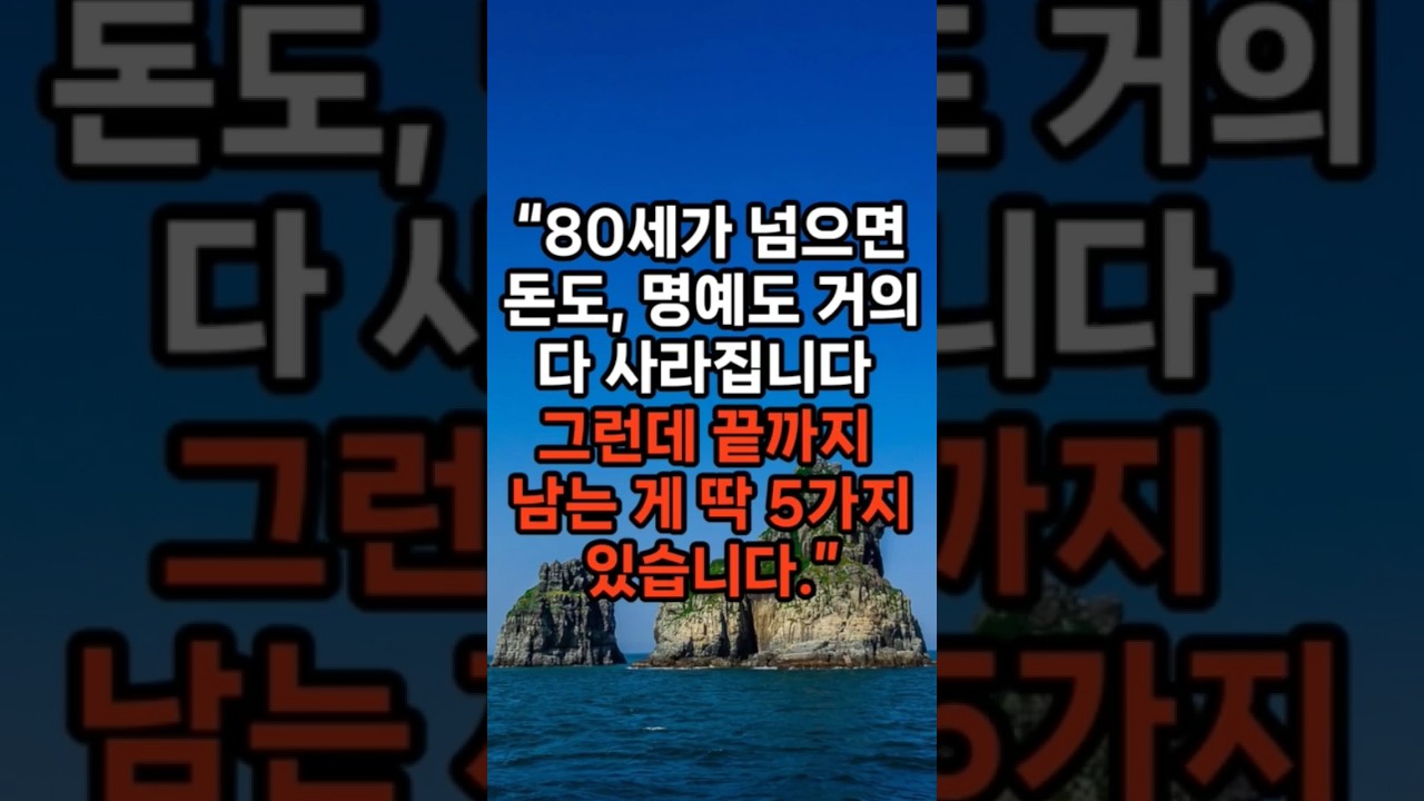 80세가 넘으면 돈도 명예도 거의 다 사라집니다 #노후준비 #행복한노후 #삶의지혜