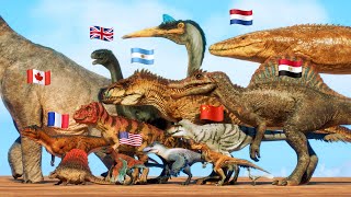 ALL 181 DINOSAURS & PREHISTORIC CREATURES FOUND IN COUNTRIES | JURASSIC WORLD EVOLUTION 2