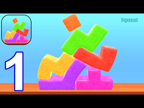 Softris - Gameplay Walkthrough Part 1 Tutorial Level 1-20 Soft Jelly Blocks (iOS, Android Gameplay) - YouTube