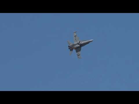 RAAF F/A-18A Classic Hornet A21-16 Howling at Avalon Airport