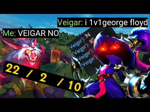 Warwick Top SMURFING In P1S5L0W (Ft. L9 Veigar) | Vympel