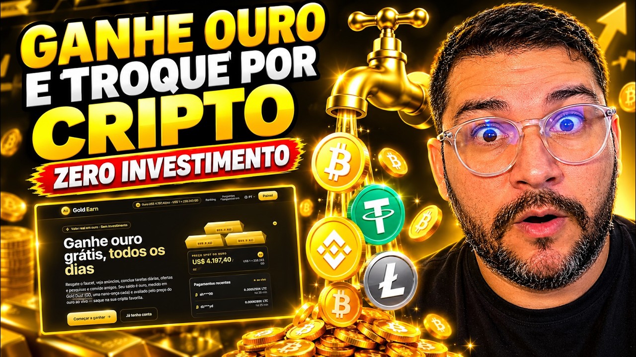 GANHE OURO NESSA NOVA FAUCET | GOLD EARN