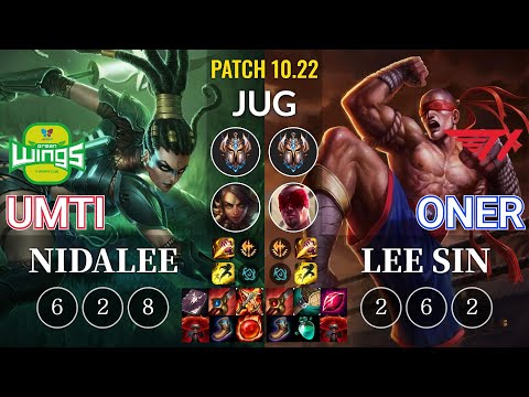 JAG UmTi Nidalee vs T1 Oner Lee Sin Jungle - KR Patch 10.22