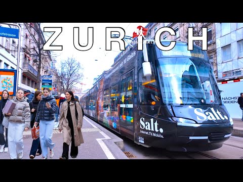 Zurich in Winter 🇨🇭 | Saturday Walk Through Luxury Streets & Supercars