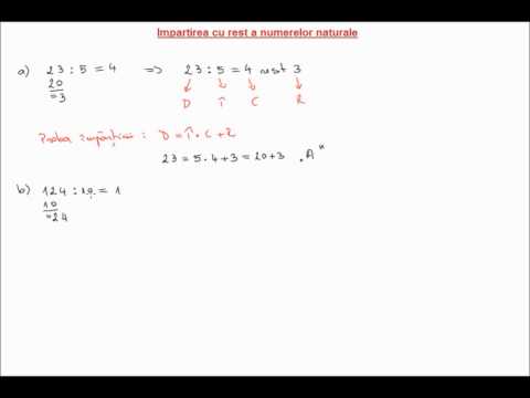 Impartirea cu rest, proba impartirii cu rest (5a53)