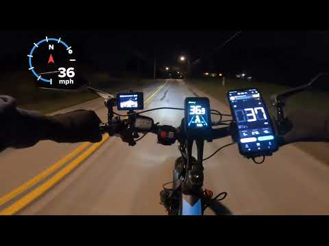 EBYCCO EB7 PRO E-Bike VS Gopro Night Time Recording 