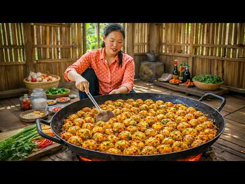 Traditional Fried Egg Production Process to Sell - Live with Nature - Cooking | Trieu Mai Huong