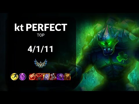 kt PerfecT Malphite vs K'Sante TOP - KR CHALLENGER Patch 13.18