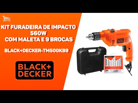 Kit Furadeira de Impacto 3/8 Pol. 560W  com Maleta e Brocas - Video