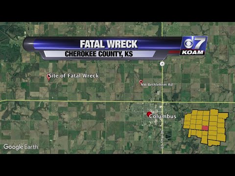 A Columbus, Kansas woman is dead following a wreck yesterday