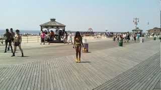 Brittany Campbell filming music video for "Call Me Baby"