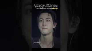 Download lagu Jin trying not to laugh 😂 after listening ARMY singing ' Loser' MV #jin #jin_tour mp3