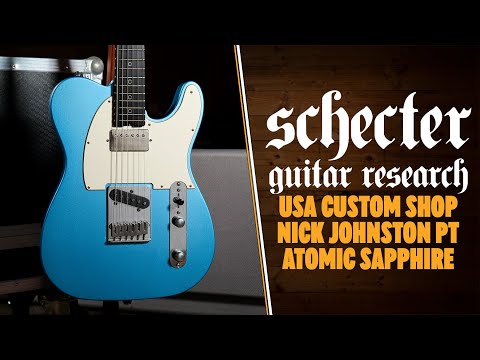 Schecter USA Custom Shop Nick Johnston PT S/H Wembley - Macassar Ebony - Atomic Sapphire Aged Nitro image 12
