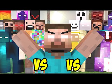 All Episodes Herobrine vs Creepypasta mobs in minecraft