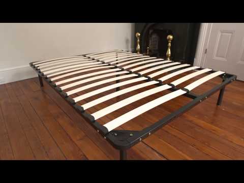 Part of a video titled Classic Brands Europa Metal and Wood Frame Assembly Instructions