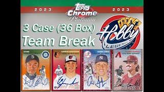 2023 Topps CHROME PLATINUM 3 Case (36 Box) Team Break #4 eBay 06/01/24