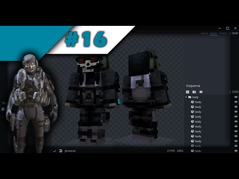 Skin 4D Ghost COD en Minecraft Bedrock | TimeLapse | Skyrrel