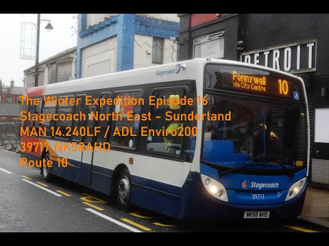 *LOUD* + KICKDOWN! Stagecoach North East ( Sunderland ) MAN ADL Enviro200 39717 NK58AHD on Route 10