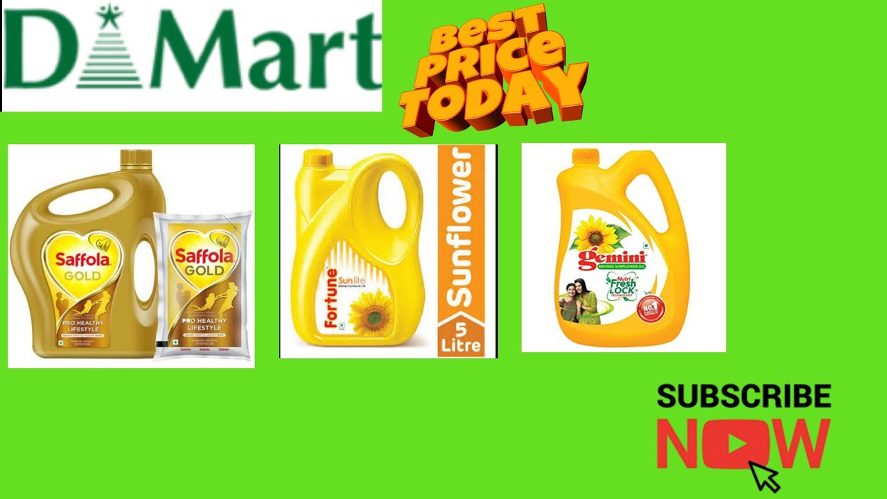 Saffola, Dhara and more oil price at Dmart Todays specal offer