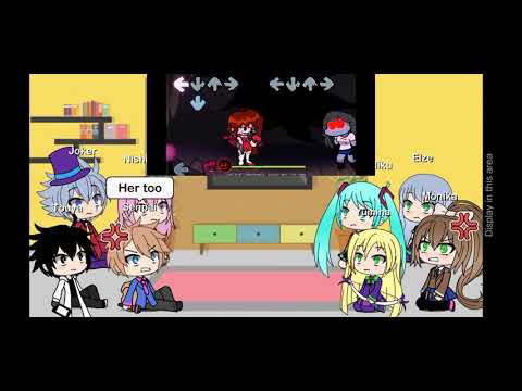 Animes and fnf react Deathmatch but everyone Sings it and others ❤️