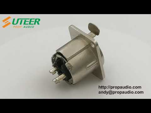 XLR3F031 3 Pin XLR Female DMX Socket Chassis Connector video