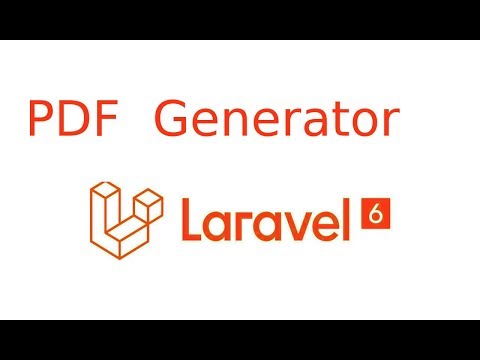 Laravel 6 tutorial 30 PDF Generator