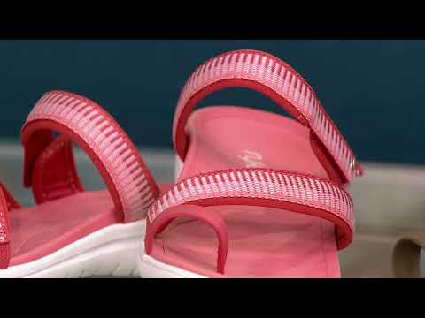 Ryka Adjustable Slide Sandals with Toe Loop Stella on QVC